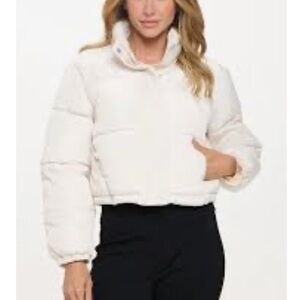 CI SONO Cream Cropped Puffer Jacket S